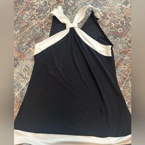 White House Black Market Flowy Black and white top